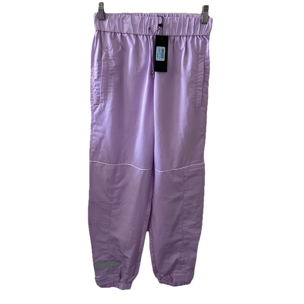 Carmar‎ NWT Lavender Purple Nylon Track Pants Reflective Joggers Women XS